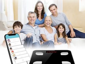 diferentes usuarios registrados en bascula de baño