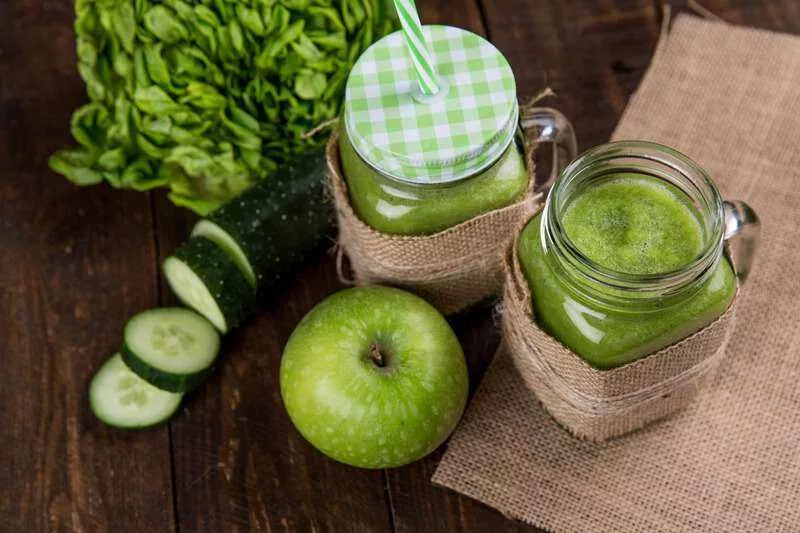 Batido con pepino y uvas